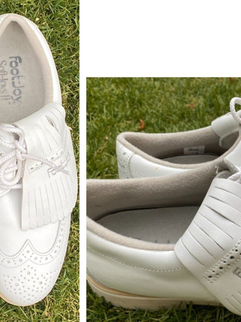 Vintage FootJoy 48769 Green Joys Wing Tip Womens Golf Shoes